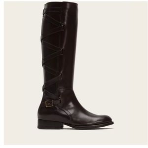 Black Jordan Strappy Tall Riding Boot